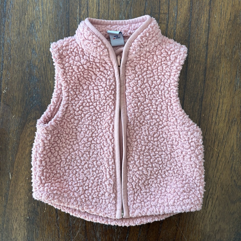 Old Navy Baby Pink Sherpa Fleece Vest